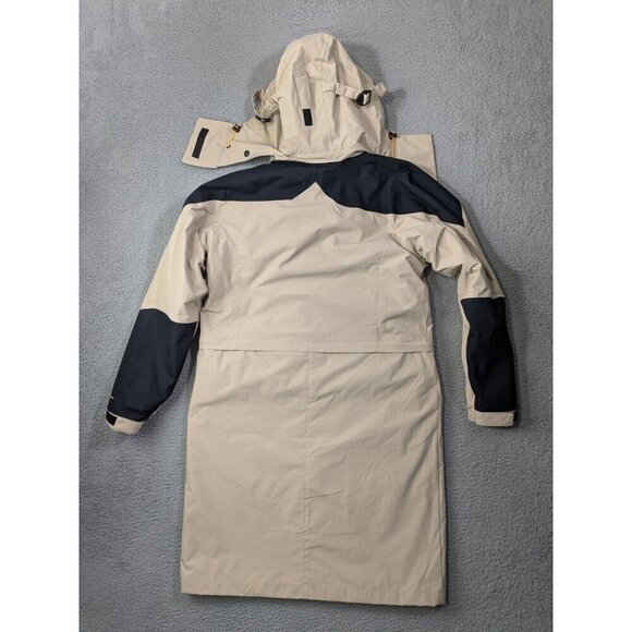 Columbia Ballistic Ridge Long Jacket Womens Medium Coat 3 in 1 Beige Hooded - Picture 2 of 16